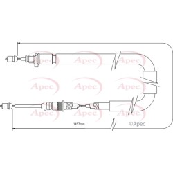 Handbrake Cable APEC CAB1359 OE Ref 8200662793