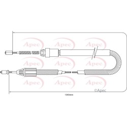 Handbrake Cable APEC CAB1360 OE Ref 7700424926