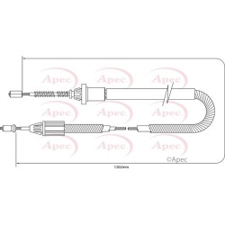 Handbrake Cable APEC CAB1361 OE Ref 7700424928