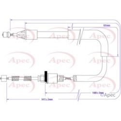 Handbrake Cable APEC CAB1364 OE Ref 8200700132