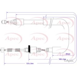 Handbrake Cable APEC CAB1365 OE Ref 8200080839