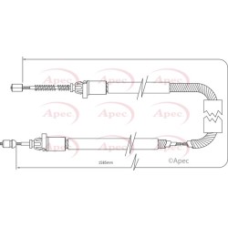 Handbrake Cable APEC CAB1367 OE Ref 8200673254