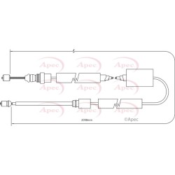 Handbrake Cable APEC CAB1370 OE Ref 8200229445