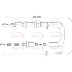 Handbrake Cable APEC CAB1372 OE Ref 8200694056