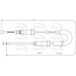 Handbrake Cable APEC CAB1374 OE Ref 8200526870