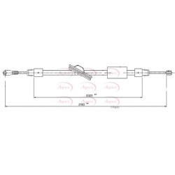 Handbrake Cable APEC CAB1375 OE Ref 2034201085