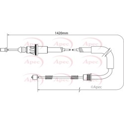 Handbrake Cable APEC CAB1377 OE Ref 4500251