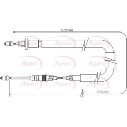 Handbrake Cable APEC CAB1384 OE Ref 8200673249