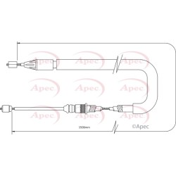 Handbrake Cable APEC CAB1385 OE Ref 7700438266