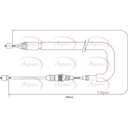 Handbrake Cable APEC CAB1386 OE Ref 7700432012