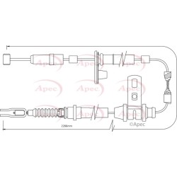 Handbrake Cable APEC CAB1391 OE Ref SPB100772