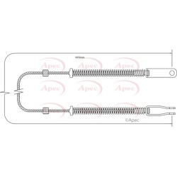 Handbrake Cable APEC CAB1392 OE Ref GVC1034