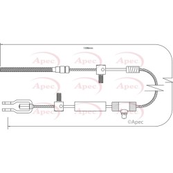 Handbrake Cable APEC CAB1394 OE Ref GVC1006