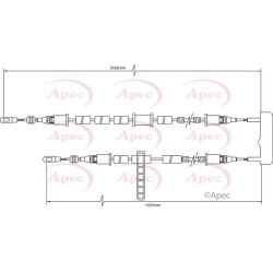 Handbrake Cable APEC CAB1395 OE Ref 4648291