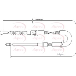 Handbrake Cable APEC CAB1397 OE Ref 1K0609721BB