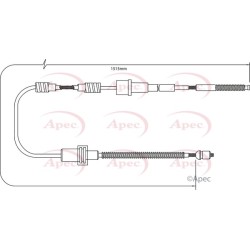 Handbrake Cable APEC CAB1398 OE Ref 6N0609721J