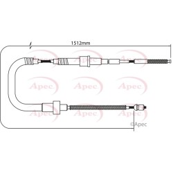 Handbrake Cable APEC CAB1399 OE Ref 6N0609721K