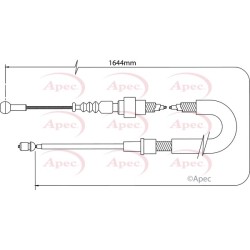 Handbrake Cable APEC CAB1400 OE Ref 6Q0609721F