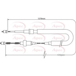 Handbrake Cable APEC CAB1401 OE Ref 6Q0609721J