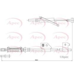 Handbrake Cable APEC CAB1402 OE Ref 36530BN80A