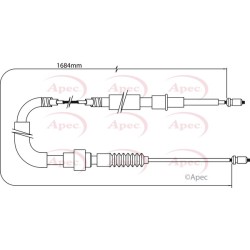 Handbrake Cable APEC CAB1403 OE Ref 1J0609721H