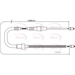 Handbrake Cable APEC CAB1404 OE Ref 6R0609721B