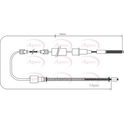 Handbrake Cable APEC CAB1405 OE Ref 191609721E