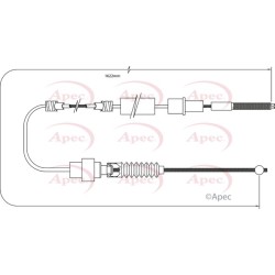 Handbrake Cable APEC CAB1406 OE Ref 1L0609721A