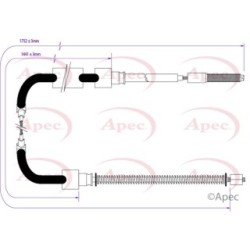 Handbrake Cable APEC CAB1407 OE Ref 6U0609721