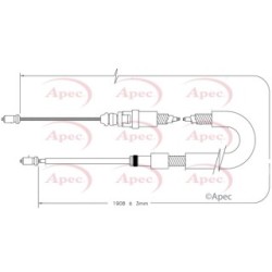 Handbrake Cable APEC CAB1410 OE Ref 4746.51