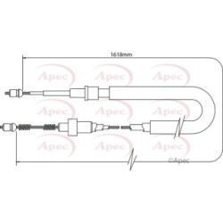Handbrake Cable APEC CAB1411 OE Ref 1J0609721BA