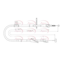 Handbrake Cable APEC CAB1412 OE Ref 54401M79G00