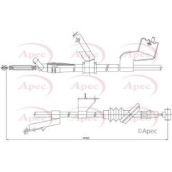 Handbrake Cable APEC CAB1413 OE Ref 5440162J00000