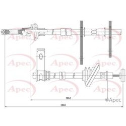 Handbrake Cable APEC CAB1414 OE Ref 5441060A60