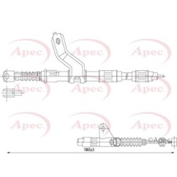 Handbrake Cable APEC CAB1418 OE Ref 4643020640