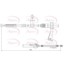 Handbrake Cable APEC CAB1419 OE Ref 4643020680