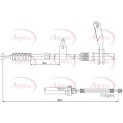 Handbrake Cable APEC CAB1420 OE Ref 4642020570