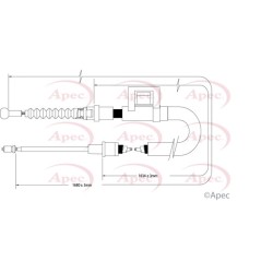 Handbrake Cable APEC CAB1423 OE Ref 5Q0609721BE