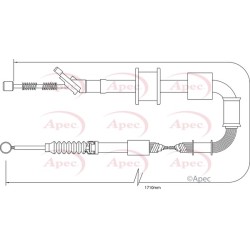 Handbrake Cable APEC CAB1424 OE Ref 4642020460