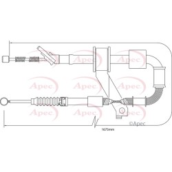 Handbrake Cable APEC CAB1425 OE Ref 4643020580