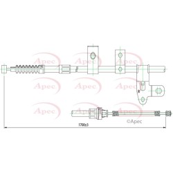Handbrake Cable APEC CAB1428 OE Ref 4642002110