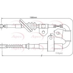 Handbrake Cable APEC CAB1431 OE Ref 4642017091