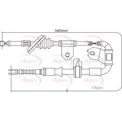 Handbrake Cable APEC CAB1433 OE Ref 4643017090