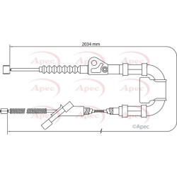Handbrake Cable APEC CAB1436 OE Ref 4643028391