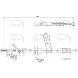 Handbrake Cable APEC CAB1438 OE Ref 4642042080