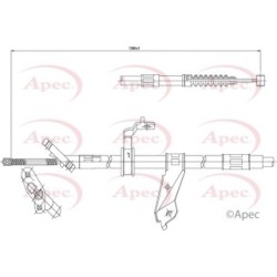 Handbrake Cable APEC CAB1440 OE Ref 4643042080