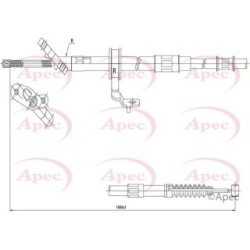 Handbrake Cable APEC CAB1442 OE Ref 4642042070