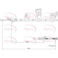 Handbrake Cable APEC CAB1443 OE Ref 4643052010