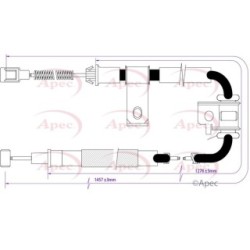 Handbrake Cable APEC CAB1446 OE Ref 96879437