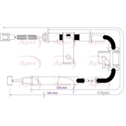Handbrake Cable APEC CAB1447 OE Ref 4817774